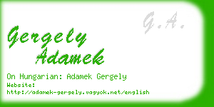 gergely adamek business card